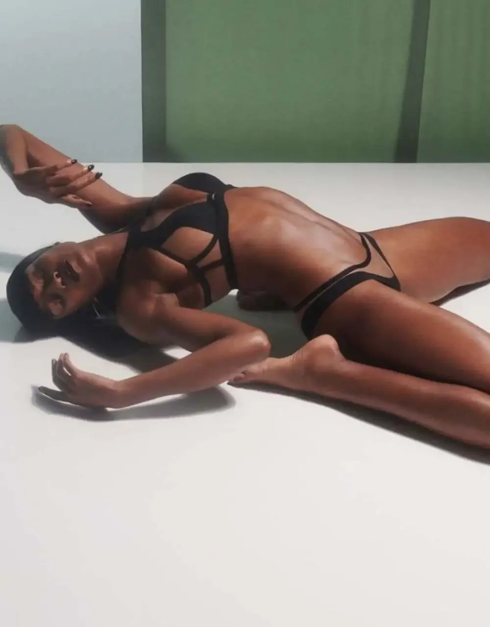 Agent Provocateur Soni Black Nude Brief AP4 Large NWT $165